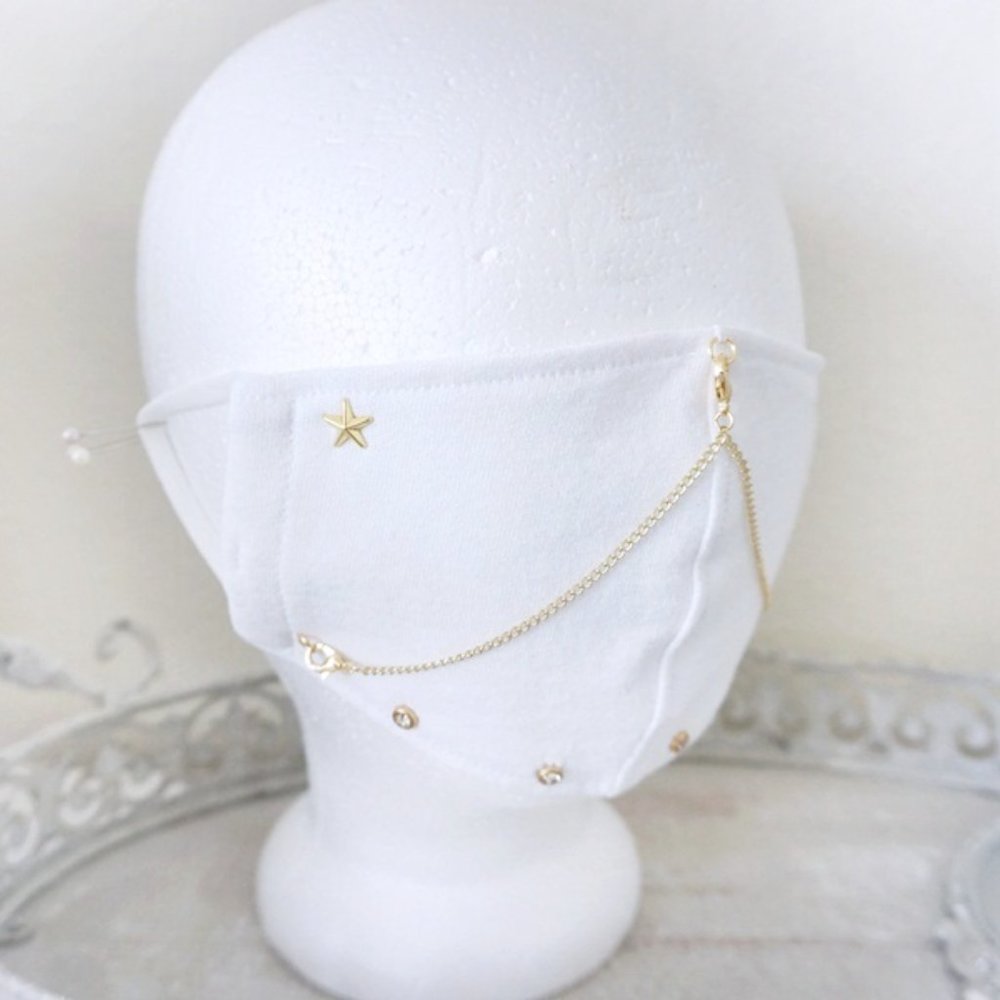 White Classic Glam Face Mask